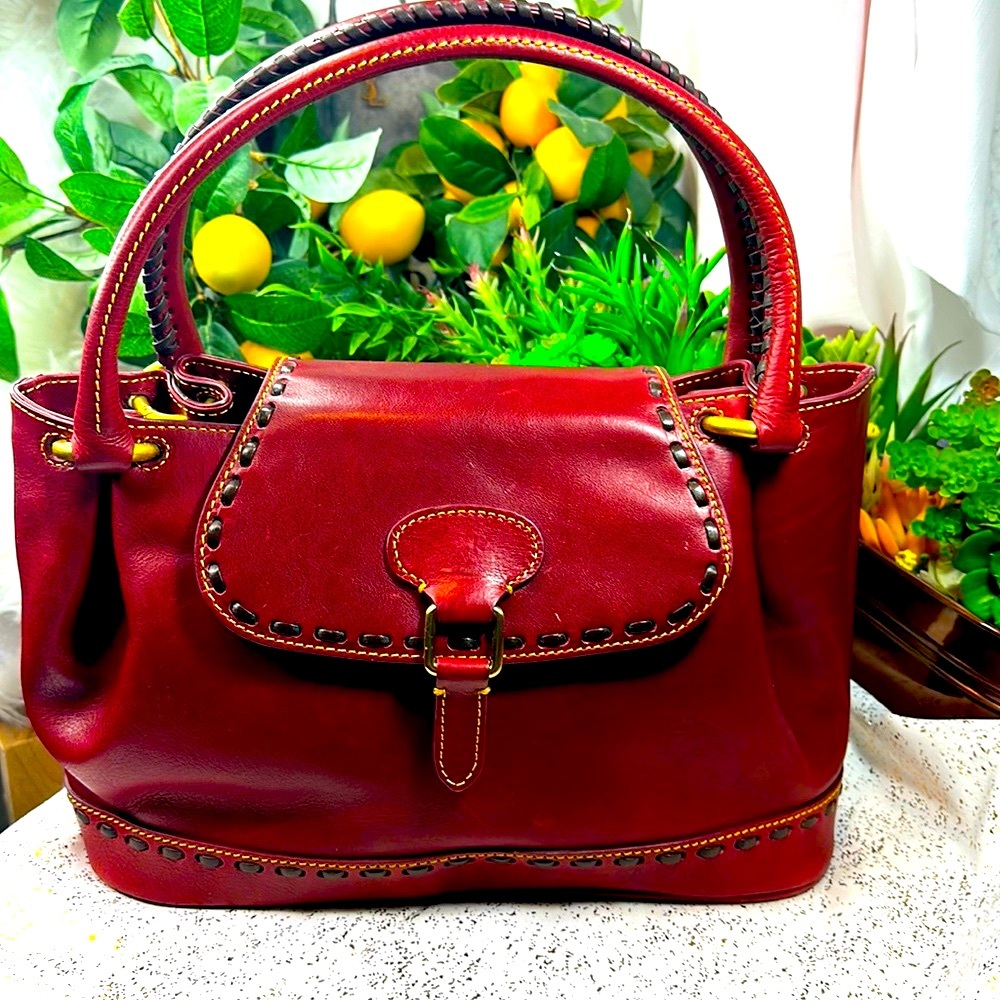 Dooney & Bourke Burgundy Leather Tote